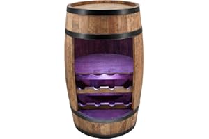 ‎CREATIVE COOPER CREATIVE COOPER Weinregal - Weinschrank Mini Bar - Alkohol Schrank mit LED - Weinfass - Fass bar - Weinbar - Fassbar - Barschrank - 80cm hoch - Retro deko Bar Regal - Hausbar Theke - Fassmöbel wenge