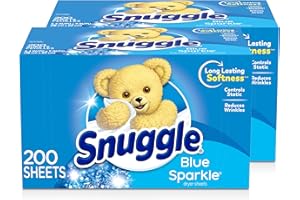 Snuggle Weichspüler/Trocknertücher, glitzernd, Blau, 2 Boxen, 400 Stück