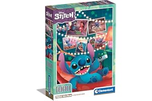 Clementoni Collection Puzzle Compact - Disney Stitch - Puzzle 1000 elementów od 14 lat, puzzle dla dorosłych z ukrytym obiektem, gra zręcznościowa dla całej rodziny, 39793