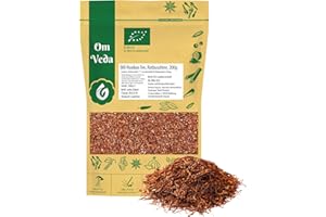 ‎OMVEDA BIO Rooibos Tee | Rotbuschtee in Premium Qualität | mild-süßliches Aroma | ideal für heiße und kalte Getränke | OmVeda (200g)