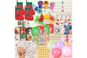OGNI ORA 148 PCS Christmas Party Bag Fillers for Kids, Stocking Fillers Eve Box Stuffers for Toddlers including Christmas Stockings, Gift Set for Christmas-themed Game Prizes Classroom Rewards