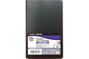 Daler-Rowney enkel skissbok, medium korn, 100 gsm, 29,5 kg, mjukt omslag, ficka – ficka, mjuk vit, 24 ark