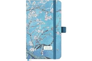 BOOQOOL Pocket Diary 2025-2026 - A6 Academic Diary 2025-2026 from August 2025 to July 2026, A6 Week to View Diary 2025-2026 with Pen Loop, 16×10×1.5 cm