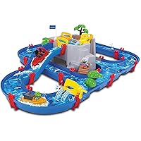 Aquaplay 8700001542 - Wasserbahn Set "Bergsee", 42-teilig