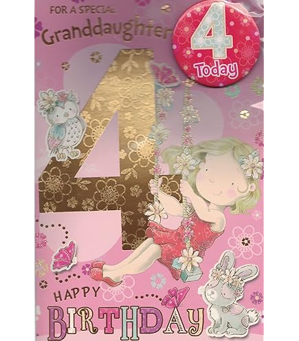 Niece 4th Birthday Badge Card - Candy Club - Greetings Cards - View #9