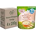 Cow & Gate Banana Wholegrain Porridge Baby Food Cereal, 7+ Months, 200 g, Pack of 4