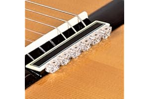 ALBA GUITAR BEADS Retenedores color transparente brillante de cuerda de nailon para guitarra clasica, guitarra flamenca acústica eléctrica ukulele guitarras beads