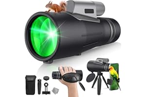 ANYFACE Monokular Teleskop Fernrohr für Erwachsene: 12X56 Monokulares HD Wasserdichtes FMC BAK4-Prisma Handy Monokular mit Handyhalterung und Stativ für Vogelbeobachtung, Jagen, Wandern, Konzert