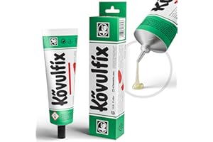 LANGLAUF SCHUHBEDARF Tube extra-large de 120g Kövulfix Rekord, colle pour chaussures ultra-forte - colle textile, imperméable et élastique, pour semelles, talons, cuir et tous usages, fabriquée en Allemagne