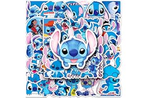 YANGSIW 50 Pezzi Lilo & Stitch Decalcomanie Adesivi Impermeabili per Bottiglie d'Acqua Laptop Skateboard Auto Moto Bicicletta PS4 Valigia Snowboard iPhone