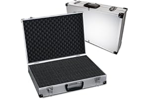 PEAKTECH Peak Tech P 7270 - Mallette Universelle pour Instruments de Mesure, Robuste en Aluminium, Compartiment à Outils, Rembourrage en Mousse, Verrouillable, Anti-Poussière, XXL - 500 x 350 x 120 mm