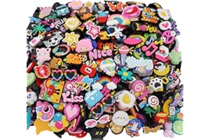 LINKLKBOY Charm per Scarpe,ciondoli decorativi per scarpe,Accessori per Scarpe in PVC accessori crocs per scarpe dei cartoni animati, adatti per zoccoli, sandali, 2,5-3 cm, PVC