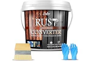 LIMINO Convertisseur de Rouille - Peinture Antirouille et Apprêt Métal Noir - Dissolvant de Rouille, Effet Anti-Rouille Durable, Peinture Inhibiteur de Rouille pour Voitures et Surfaces Métalliques (473ml)
