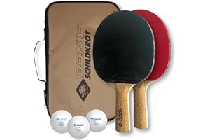 ‎SCHILDKRÖT Donic-Schildkröt Tischtennis-Set Persson 500, 2 Schläger mit angenehmen Korkgriff, 3 Bälle in sehr guter 2* Qualität, wertige Tasche, komplette Ausstattung, 788490