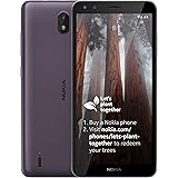 Nokia C01 Plus 5.45 Inch Android (Go Edition) UK SIM Free Smartphone with 1 GB RAM and 16 GB Storage (Dual SIM) - Purple