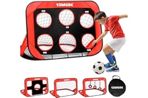 YIMORE Porteria Futbol Niños Plegable, 4 Modos Pop Up Porterias de Futbol para Niños 120 * 80 * 80cm, Porterias de Futbol para Jardin para Juegos Exterior Niños