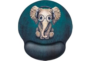 EFISH - Tappetino per mouse ergonomico con poggiapolsi per il polso, per alleviare il dolore, con base in gomma antiscivolo, adatto per computer, laptop, wireless, ufficio, casa, gioco, nero (Green)