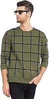 Maniac Men's Cotton T-Shirt (Mens-Ss18-Rn-Fs-Checked-Tshirt)