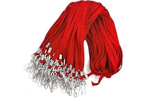 Bird Fiy® 32" Flat Lanyards with Swivel Hook Attachment (Red)