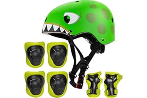 Niftii Helmet, Knee, Elbow & Wrist Pad Set for Children | Adjustable Kids Skateboard Accessories | Kids Bike Helmet and Pad Set for Boys & Girls | Complete Safety Set for Kids Scooter Cycling