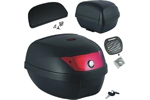 Motorcykel roller Top Case 28 liter universal ryggstöd matt