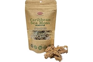 GENNI Wild crafted Sea Moss (Irish moss) from the pristine Caribbean Sea Unbleached & NOT grown on string 50g