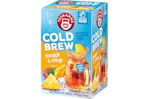 Teekanne Pineapple & Mango Cold Brew Ice Tea Infusion Cool Sensations All Natural Real Fruit with White Hibiscus Rosehip Apple Hibiscus