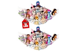 Lilly's Love Teddy Hammock, 2 Pack | Toy Hammock for Stuffed Animals | Soft Toy Storage | Cute Room, Bedroom & Home Decor | Large (White)