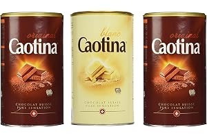 Caotina Set- 2 x Caotina original drickchoklad 500 g och 1 x Caotina Blanc vit drickchoklad 500 g