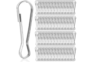 LATRAT 100 stycken Simplex-krokar presenningsfäste presenningskrok, fäste i rostfritt stål flaggstång tryckknappskrok med förvaringslåda, kompatibel med flaggstång