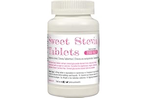 PINK SUN Stevia Tablets x 2000 Refill Tabs (Top up for 500 Tablet Dispenser) Sweetener Sugar Alternative Replacement Vegetarian Vegan Gluten Free Low Carb Non GM Zero Calories Bulk Buy