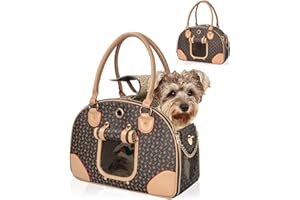 OUUTMEE Hundetasche Tragbarkeit,42 x 18 x 31 cm Hundetransporttasche bis 4 kg,Hunde Reisesche,Geeignet für den Transport kleine Hunde und Katzen auf Ausflügen