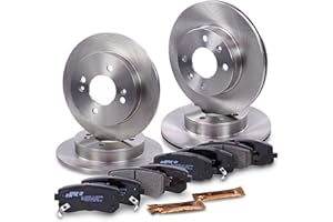 ‎ATEC GERMANY ATEC Germany Bremsenset inkl. Bremsscheiben Vorne Ø 241 mm Belüftet + Hinten Ø 234 mm Voll + Bremsbeläge Vorne & Hinten Kompatibel mit HYUNDAI i10 I (PA), KIA PICANTO I (SA)