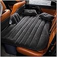 HSR Car Accessories Black Color Inflatable Car Bed Air Mattress with Two Air Pillows with Car Air Pump