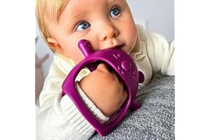 Infatot® Teething Toys for Baby Gifts - 2 Pack Koda Koala Teether Mitten Glove, Baby Essentials for Newborn, Teething Mitten for Babies - Baby Toys 0-6 Months 6+ Hand Teethers for Babies - Deep Purple