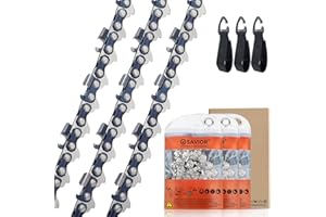 SAVIOR 3 Stück Sägeketten .325" 1,3 mm 64 TG für 38 cm Schiene, Halbmeißel Kette Kompatibel mit Husqvarna X-Cut SP33G, Dolmar und mehr