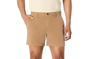 Amazon Essentials Short Chino Confortable et Extensible Coupe Slim 13 cm sans Pinces (Anciennement Goodthreads) Homme