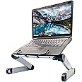Krevia Adjustable Ergonomic Book Holder | Aluminum Laptop Table Stand with Page Clips Multi Heights Angles Portable Cooking Bookstands for Textbook Recipe Tablet Bed Workstation Standing Desk(1-Pcs)