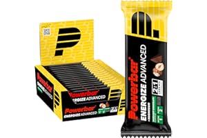 Powerbar - Energize Advanced - Hazelnut Chocolate - 15x55g - Barretta energetica ad alto contenuto di carboidrati - magnesio e sodio