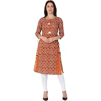 GULMOHAR JAIPUR Women's Cotton Straight Kurti