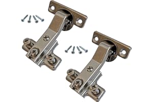 Gedotec Türscharnier Küche Topfband | 2 Stk Möbelscharnier mit Montageplatte | Metalla Mini A 95 | Topfbohrung: 26 mm | Scharniere für 45°- Winkel-Anwendungen mit Schließautomatik | Schranktür Dämpfer