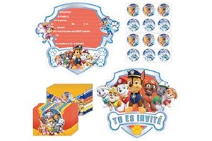 CRUNIER Carte Invitation Anniversaire Enfant,12 Francais Carte Invitation+12 Enveloppes+12 Autocollants,Invitation pour Anniversaire Garcon/Fille,Invitation Anniversaire,Bal Soirée Fête (Couleur C)