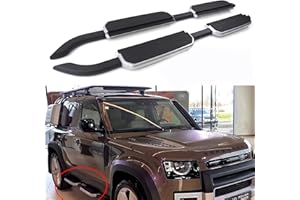 FENQING-Y Pedana laterale per pedane laterali Nerf Bar adatta per Land Rover Defender 110 4 porte 2020-2024 (argento)