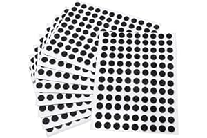 Adsamm® / 1080 x almohadillas de fieltro / Ø 10 mm / negro / redondo / Protectores de suelo para patas de mueble / auto-adhesivos / con grosor de 1,5 mm de la máxima calidad