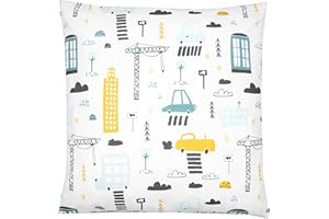 TupTam Taies d'oreillers Décoratives pour Enfant, Voitures Coloré, 40 x 60 cm