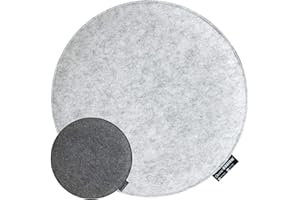DuneDesign 25 mm Cojín de Fieltro para Sillas Redondo Ø 35cm 2-Colores Gris