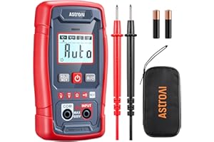 AstroAI Multímetro Digital, Polimetro Digital Inteligente, Voltímetro Digital, Tester Electricista de Rango Automático con Medición de Rapidez y Precisión para Voltaje CA/CC, Resistencia y Continuidad