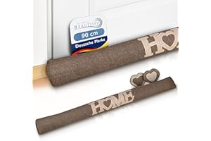 ‎BEAUTISSU Beautissu Zugluftstopper 90 cm lang Tuuli - 1 kg Windstopper als Türvorleger, Haustür Rolle und Kälteschutz Luftstopper - Luftzugstopper Home Zugluft Stopper in Braun