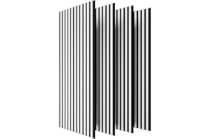 Stegu PROLINE Akustiklamellen Weiß - 120x60 cm - 4 Stück FSC®-zertifiziertes Holz Schallabsorbierende Wandpaneele wandverkleidung - Akustikverbesserung und Stil für Büro & Zuhause