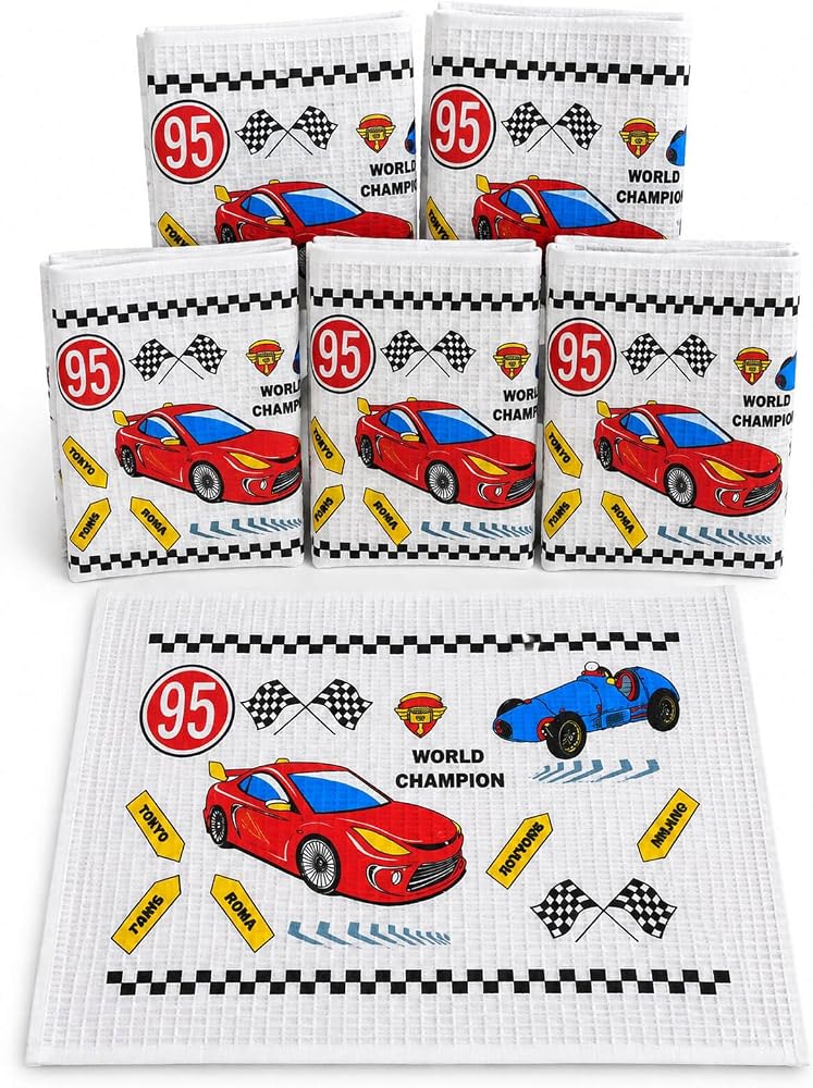6 lı Okul Beslenme Örtüsü 35x50 cm Yıkanabilir Araba Desenli | 6'lı Set, 35x50 Cm, Araba Desenli, Yıkanabilir, Beyaz